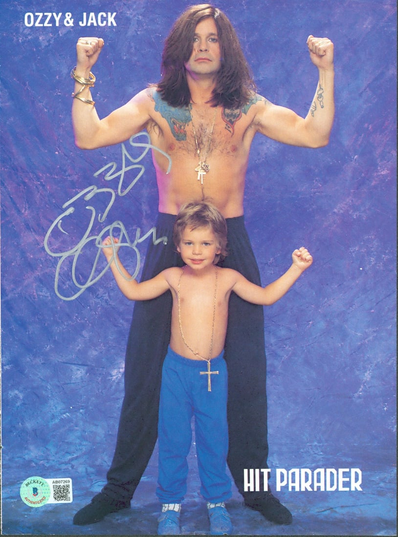 Ozzy Osbourne Signed Black Sabbath Magazine Page 8x10.75 Beckett Authenticated (1 of 5)