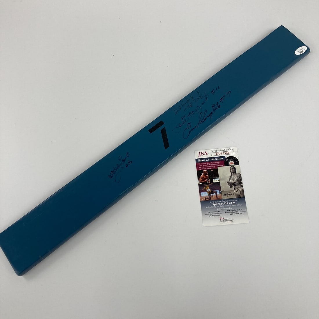 Yogi Berra Phil Rizzuto Enos Slaughter Whitey Ford Signed Seatback JSA COA Yankees: Yogi Berra Phil Rizzuto Enos Slaughter Whitey Ford Signed Seatback JSA COA Yankees This original signed seatback slat features the autographs of four legendary New York Yankees players: Yogi Berra, Ph