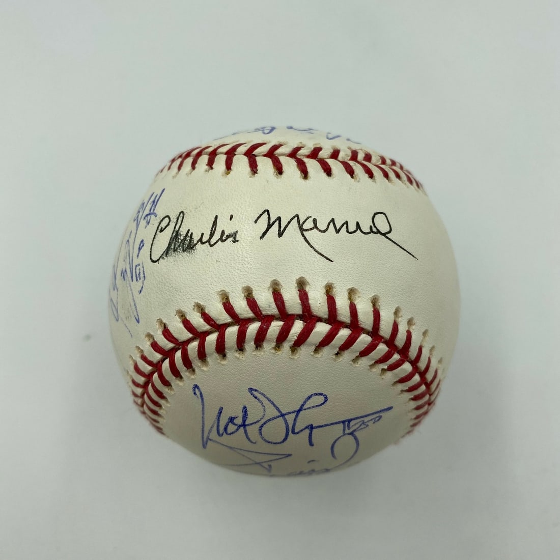 2007 Phillies Team Signed Baseball with JSA Authentication: 2007 Phillies Team Signed Baseball with JSA Authentication This is an authentic 2007 Philadelphia Phillies Team Signed Major League Baseball, featuring the signatures of the entire team. Accompanied b