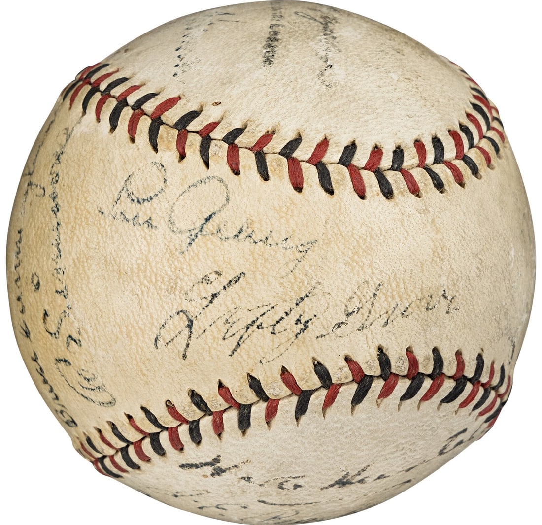 1931 Japan Tour Team Signed Baseball Lou Gehrig PSA DNA Beckett COA (1 of 11)