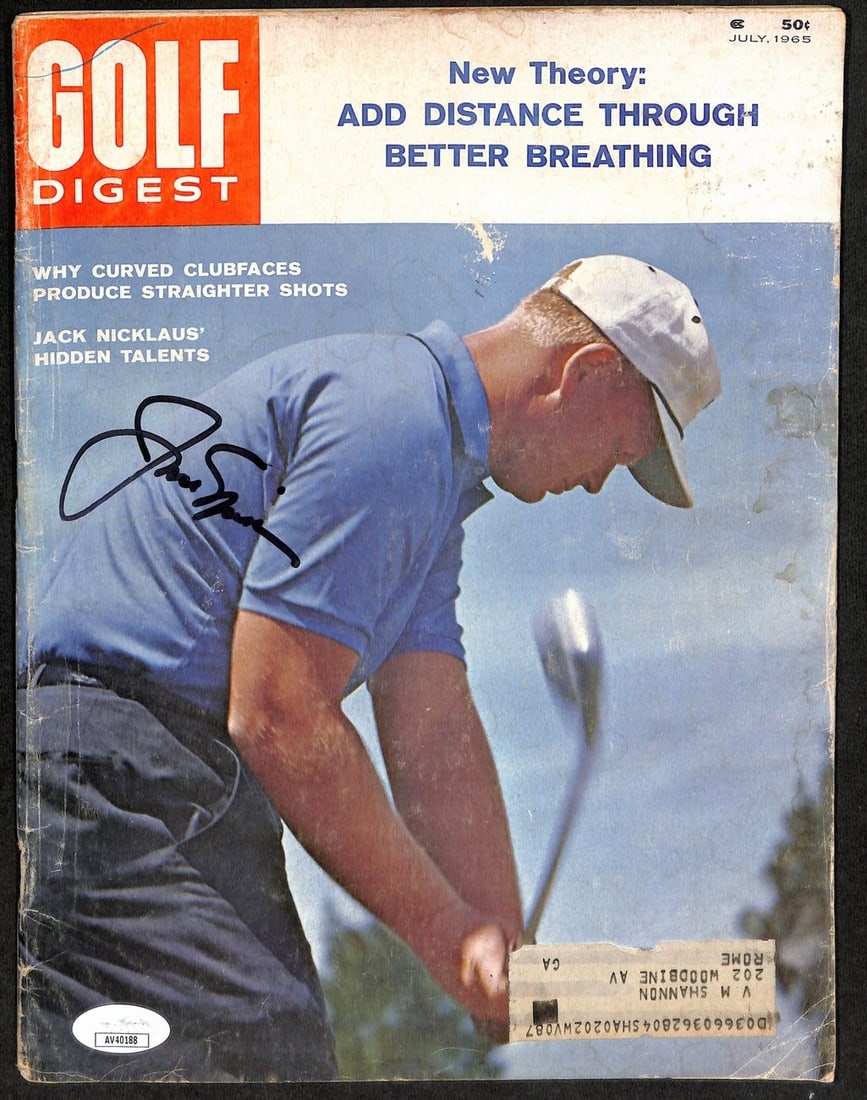 Jack Nicklaus Autographed July 1965 Golf Digest Magazine JSA Authenticated (1 of 2)