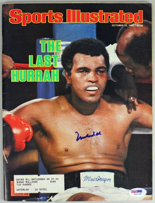 Muhammad Ali Signed Sports Illustrated 1980 PSA/DNA Certified (1 of 2)