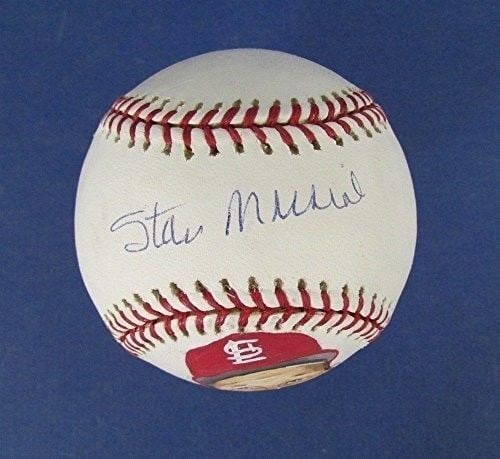 Stan Musial Signed Hand Painted Baseball w/COA St. Louis Cardinals (1 of 3)