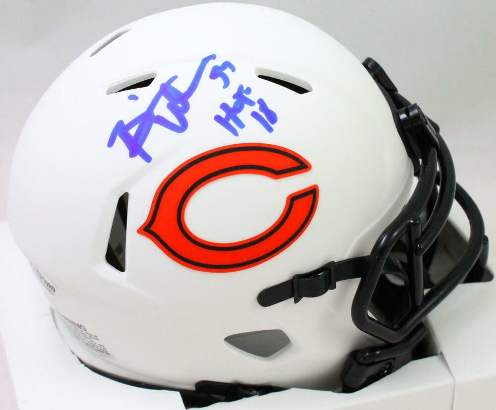 Brian Urlacher Signed Chicago Bears Mini Helmet Beckett Authenticated HOF (1 of 3)