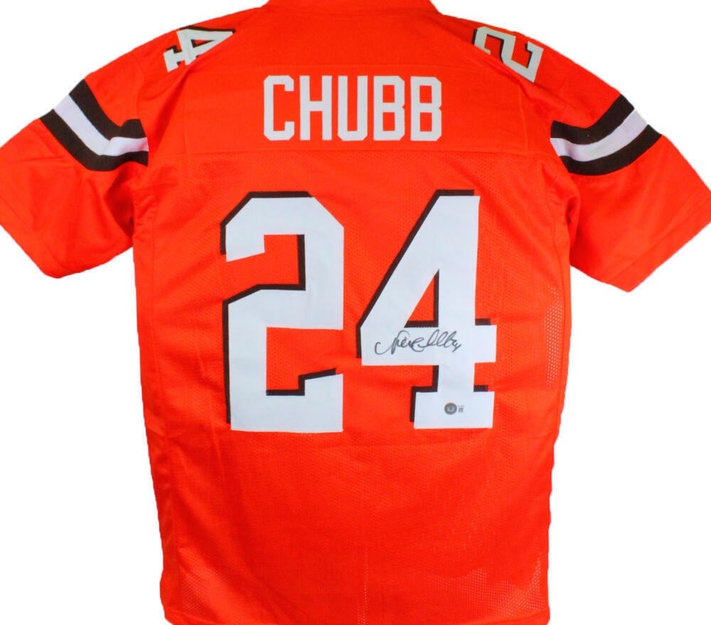 Nick Chubb Autographed Cleveland Browns Jersey Beckett Authenticated (1 of 3)