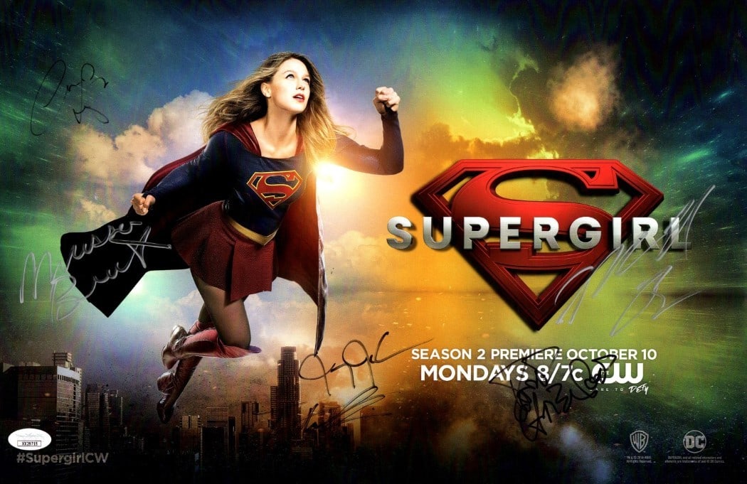 Supergirl Multi Signed 11x17 Poster with 6 Autographs JSA (1 of 3)