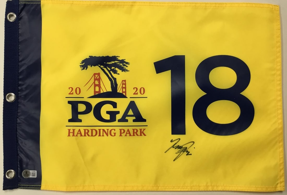 Tony Finau Signed 2020 PGA Harding Park Pin Flag Beckett Authenticated (1 of 4)