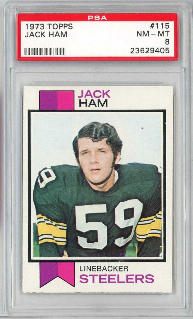 1973 Topps Jack Ham Rookie Football Card PSA 8 Pittsburgh Steelers (1 of 2)
