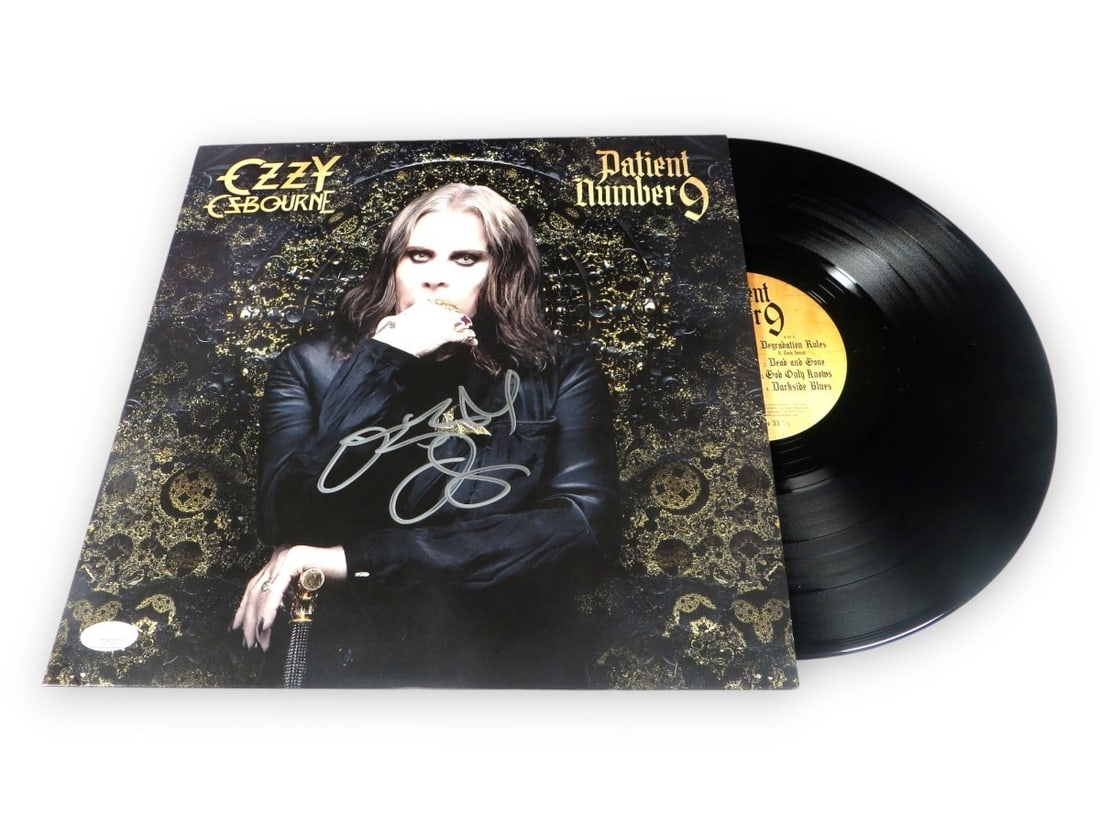 Ozzy Osbourne Patient Number 9 Signed Album Cover JSA Authenticated (1 of 4)