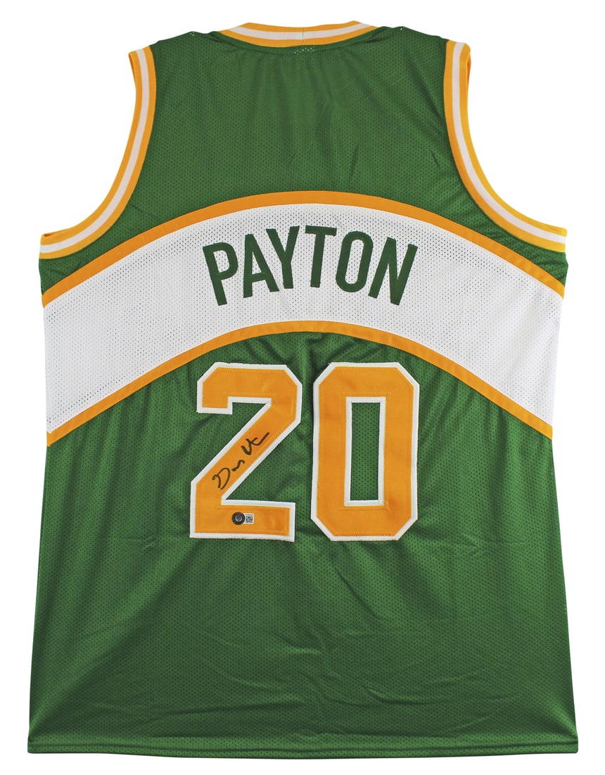 Gary Payton Signed Seattle Supersonics Jersey BAS Witnessed Authentic (1 of 3)