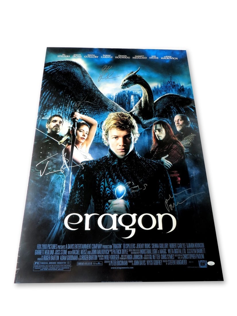 Eragon Cast Autographed 27x40 Poster JSA Authenticated Malkovich Irons Speleers (1 of 6)