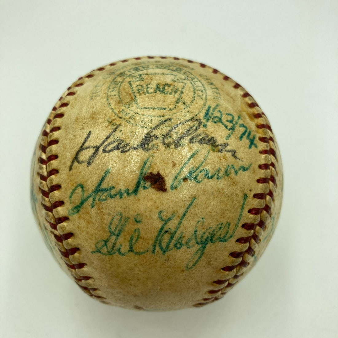 1959 Multi Signed Baseball by Mays Aaron Hodges JSA COA (1 of 10)