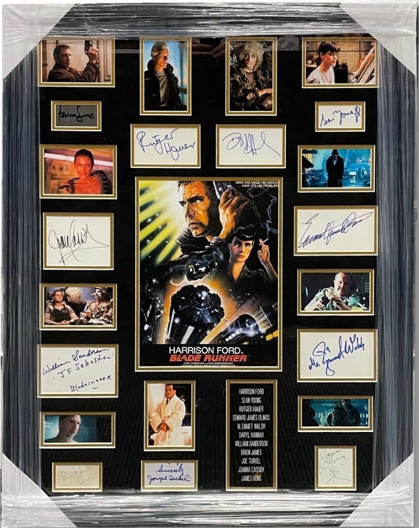 Blade Runner Cast Autographed Cuts Framed JSA Harrison Ford Sean Young Rutger Hauer +8 (1 of 9)