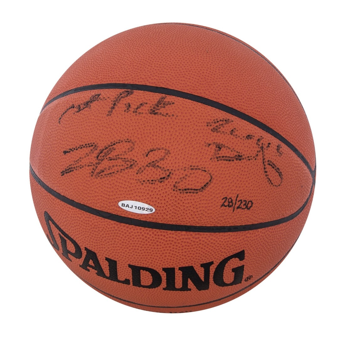 Limited Edition LeBron James Signed Basketball 1st Pick 2003 Draft UDA COA: Limited Edition LeBron James Signed Basketball 1st Pick 2003 Draft UDA COA This limited edition 2003 LeBron James signed and inscribed Spalding Basketball is a must-have for any NBA fan. The basketbal