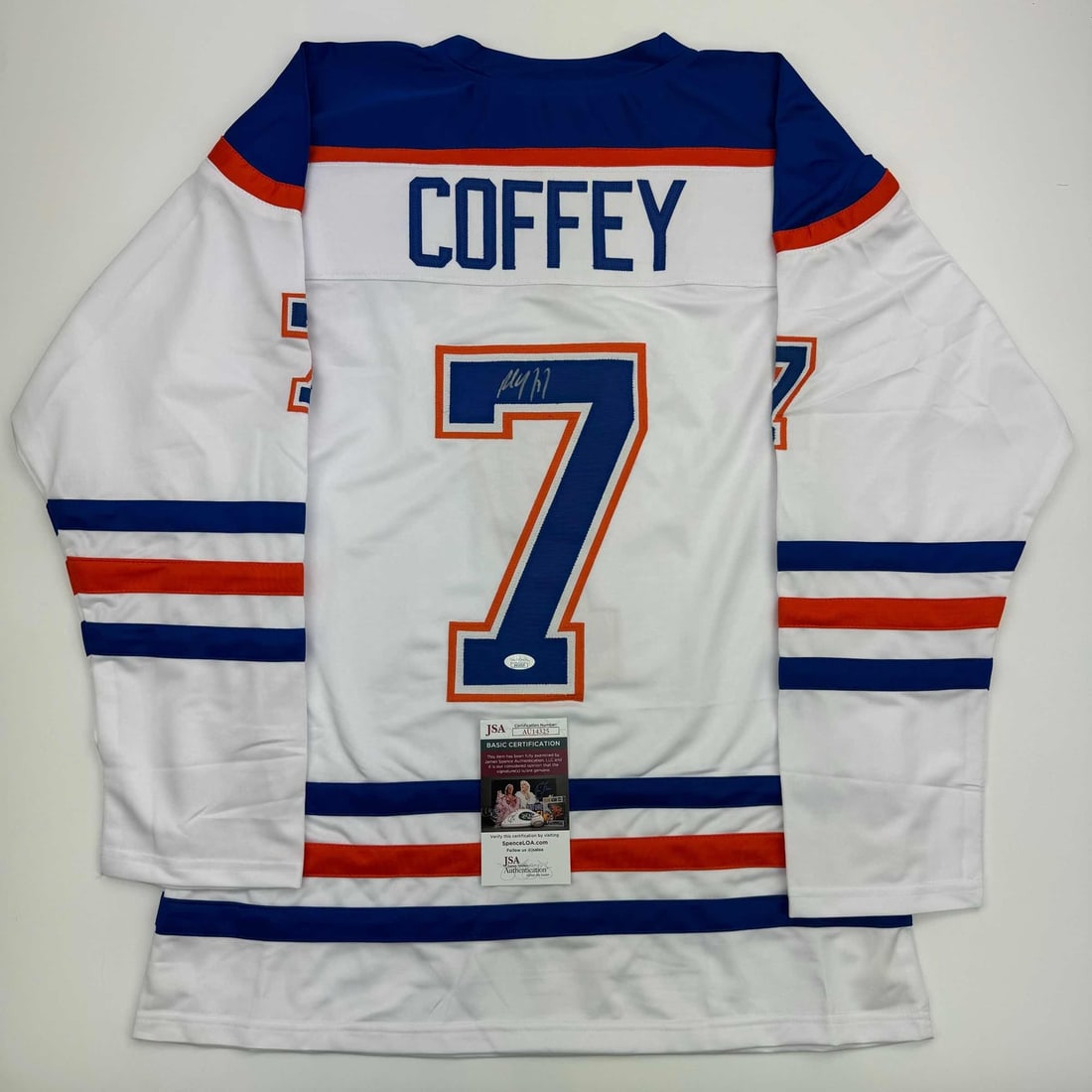 Autographed Paul Coffey Edmonton Oilers Hockey Jersey JSA COA (1 of 4)