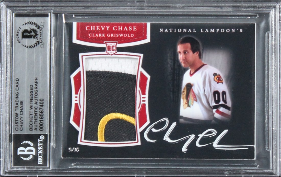 Chevy Chase Signed Relic Card #9/10 National Lampoon's Christmas Vacation BAS Authenticated (1 of 2)