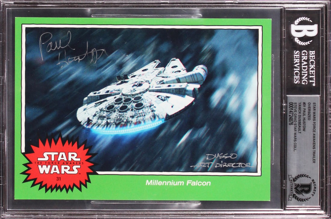 Paul Huston Yanick Dusseault Signed Star Wars FA Trailer OS #31 Card Beckett Authenticated (1 of 2)