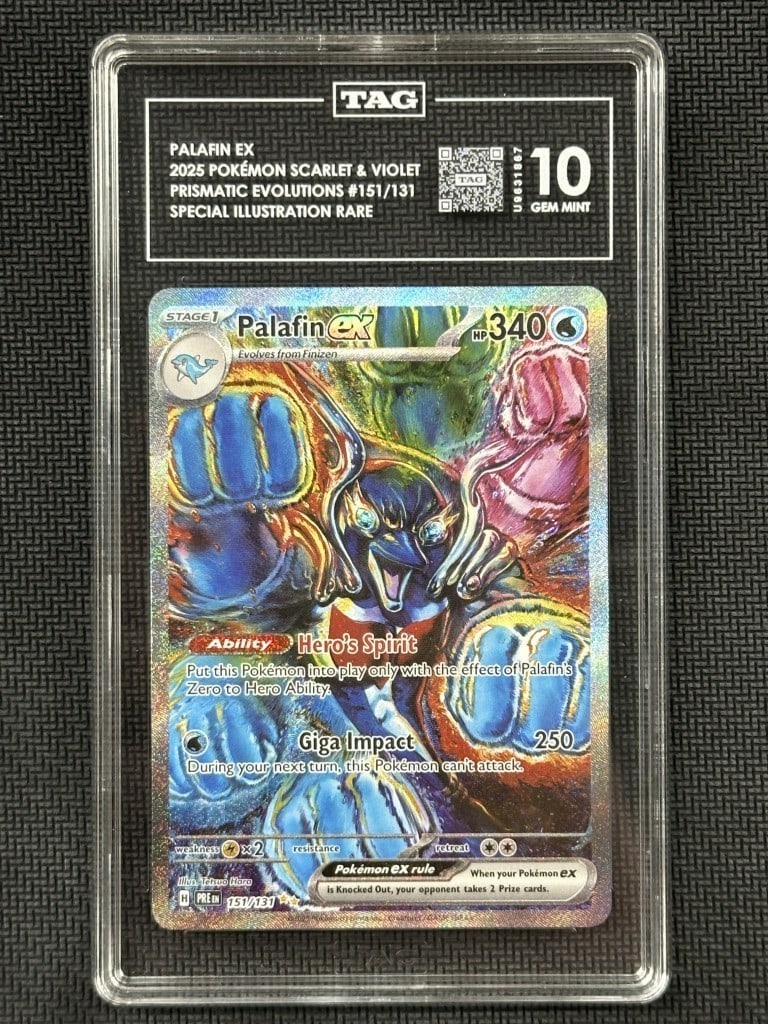 Palafin EX Prismatic Evolutions Rare Card TAG 10 (1 of 2)