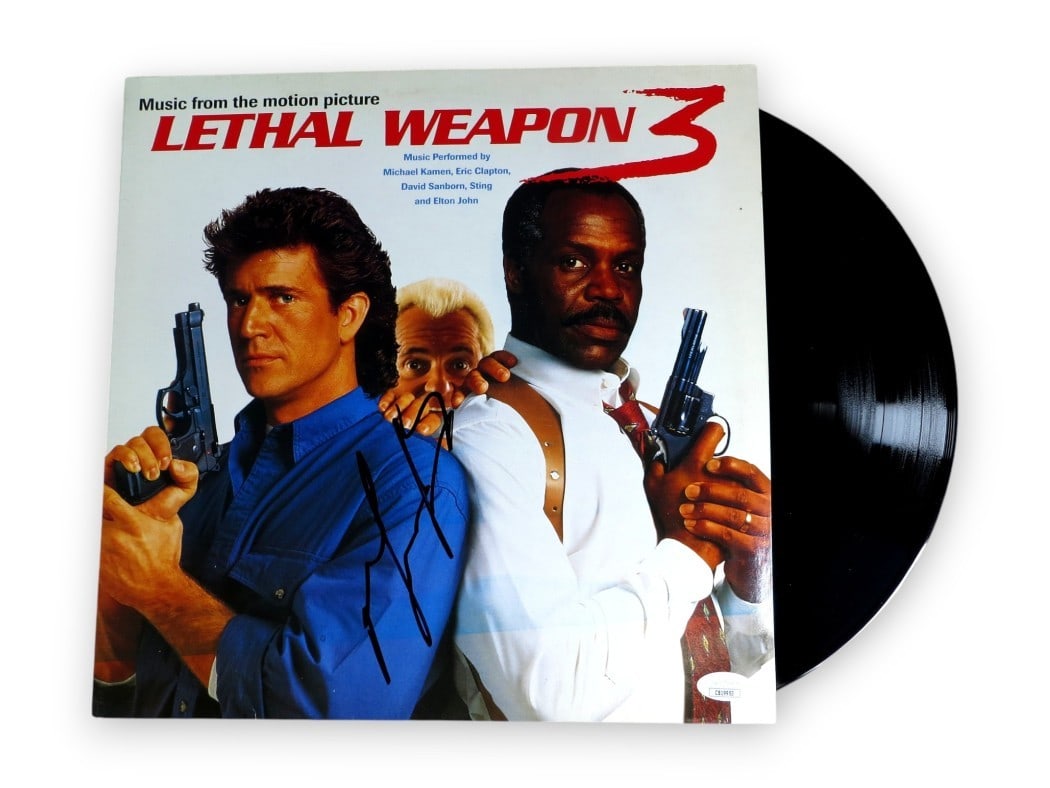 Mel Gibson Autographed Lethal Weapon 3 Album Cover JSA Authenticated: Mel Gibson Autographed Lethal Weapon 3 Album Cover JSA Authenticated This is a Mel Gibson signed and autographed record album cover from the iconic film 'Lethal Weapon 3'. The autograph has been authe