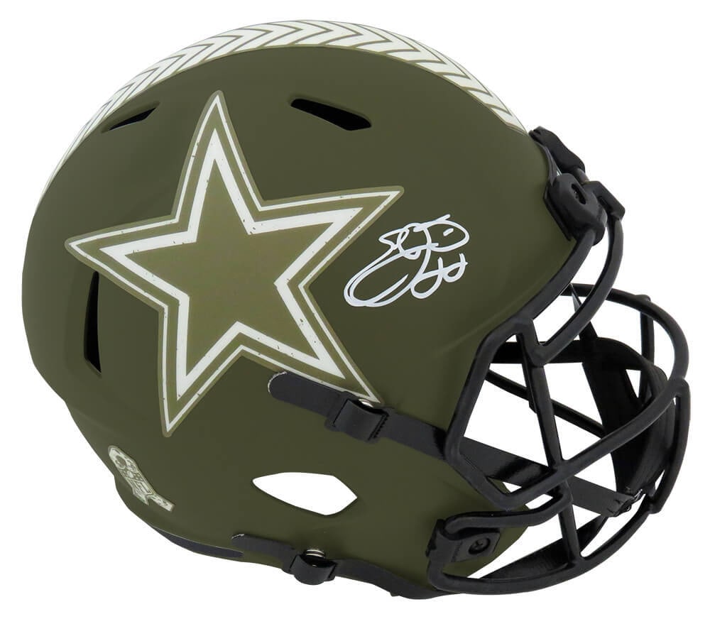 Emmitt Smith Signed Dallas Cowboys Salute Helmet with COA (1 of 1)