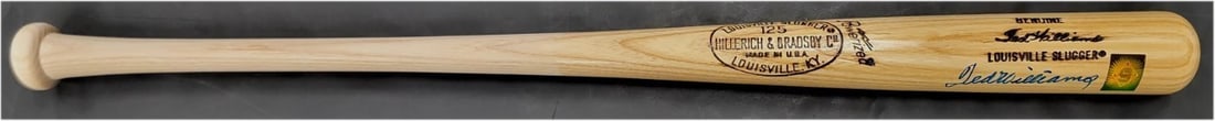Ted Williams Autographed Baseball Bat Boston Red Sox Beckett Certified (1 of 4)