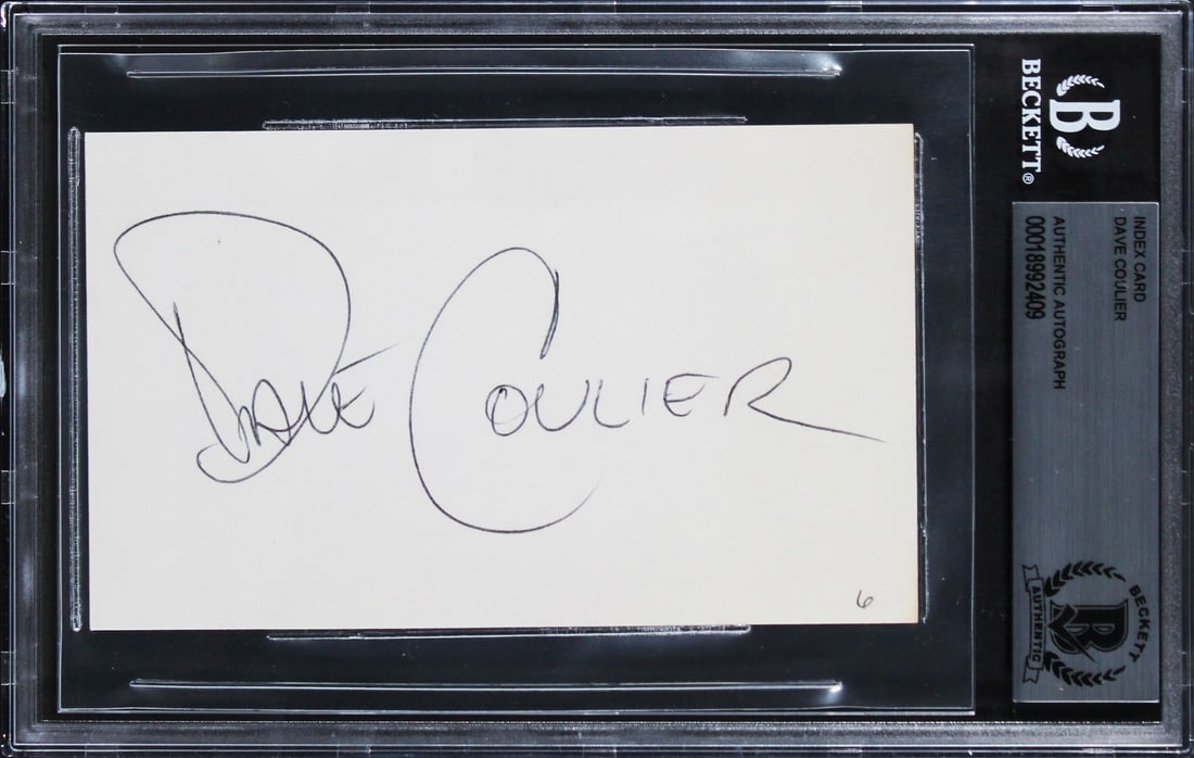 Dave Coulier Full House Signed 3x5 Index Card Beckett Authenticated (1 of 2)