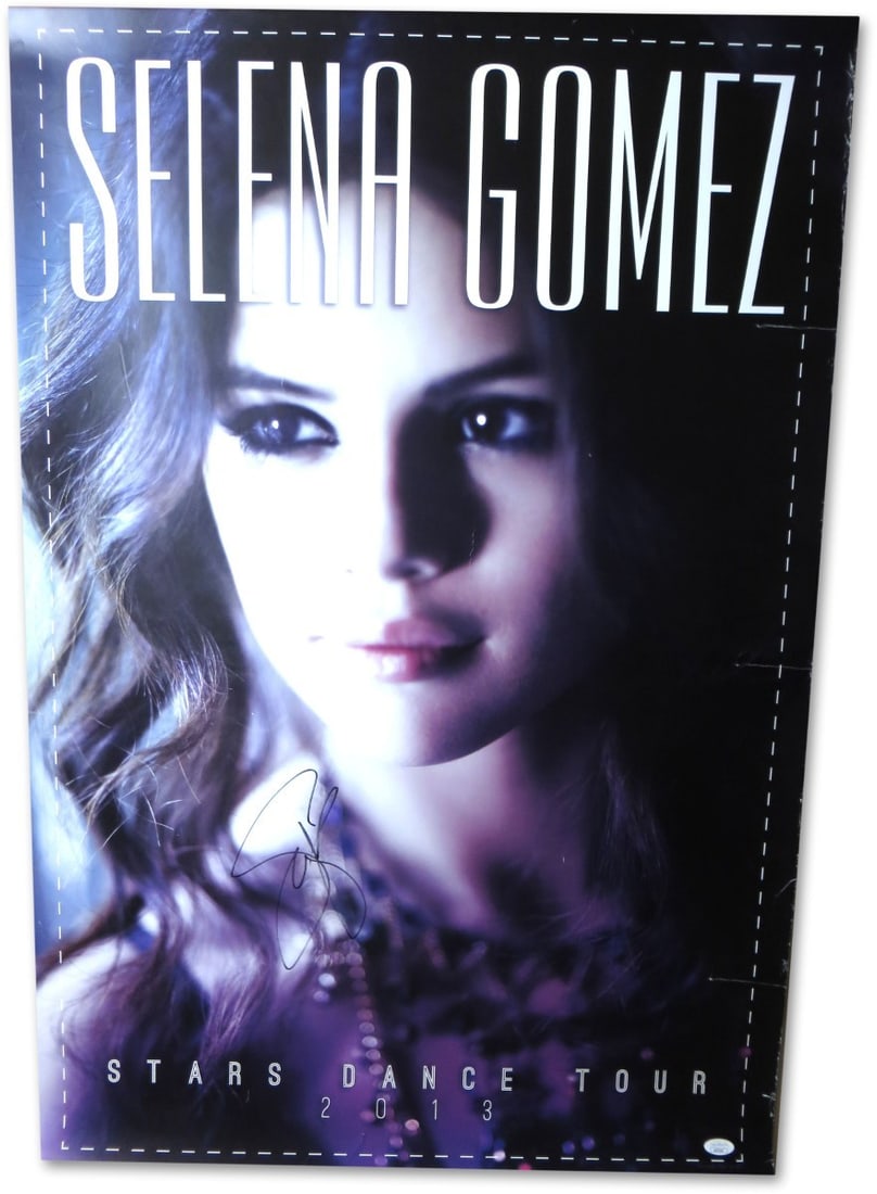 Selena Gomez Autographed 24x36 Poster Stars Dance Tour 2013 JSA Authenticated (1 of 6)