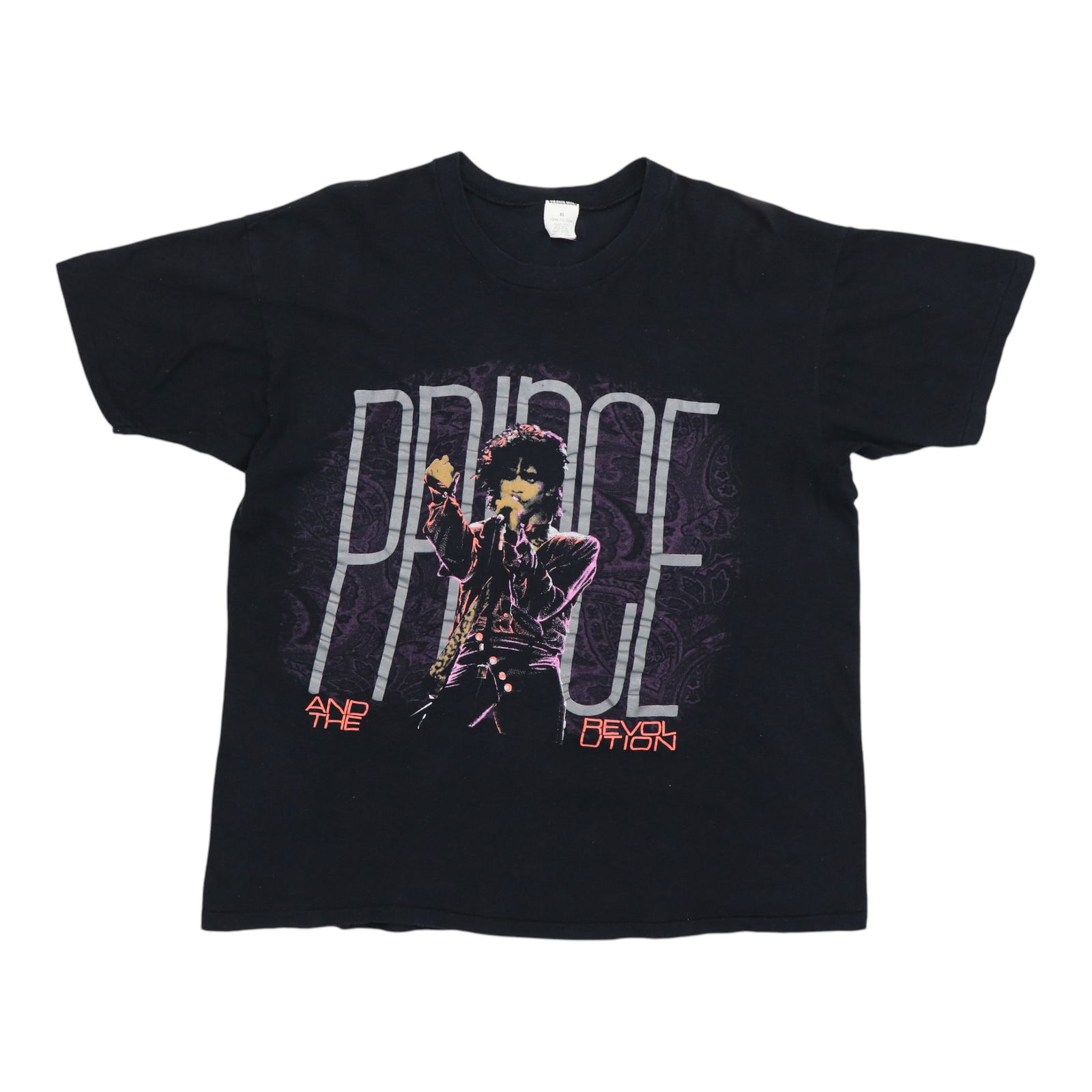 Vintage 1985 Prince World Tour Black Cotton Shirt Extra Large (1 of 5)