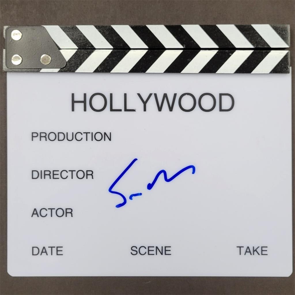 Beckett Authenticated Sam Raimi Autographed Clapboard from Evil Dead and Spider-Man: Beckett Authenticated Sam Raimi Autographed Clapboard from Evil Dead and Spider-Man This is an original clap board, also known as a clapper, autographed by Sam Raimi. The signature has been authentica