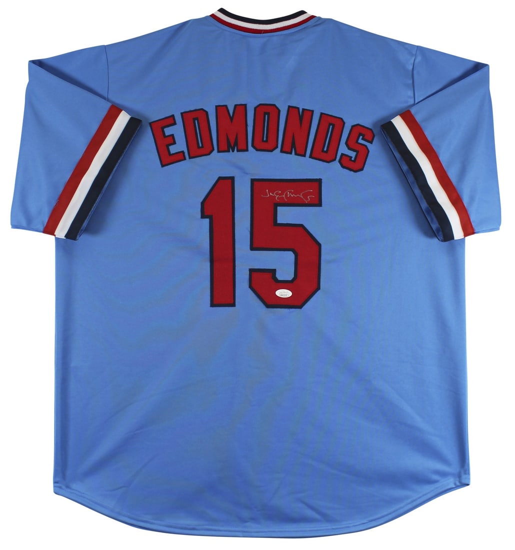 Jim Edmonds Signed Blue Jersey St. Louis Cardinals JSA Authenticated (1 of 3)