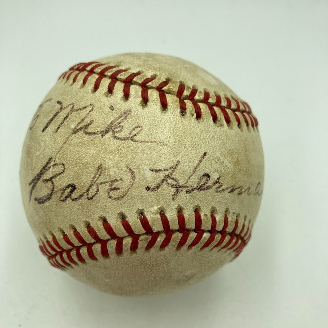 Rare Babe Herman Signed National League Feeney Baseball JSA Authenticated (1 of 5)