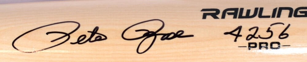 Pete Rose Autographed Baseball Bat 4256 Beckett Authenticated (1 of 3)