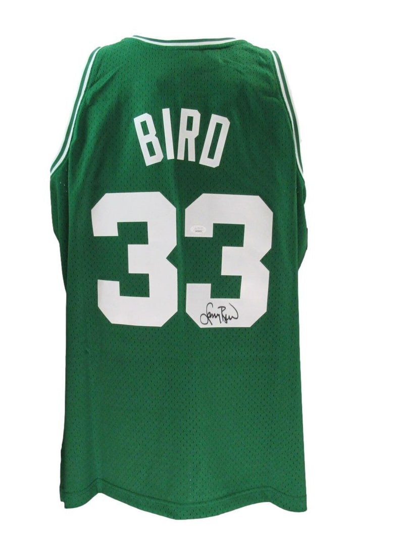 Larry Bird Celtics Autographed Mitchell & Ness Jersey JSA Authenticated: Larry Bird Celtics Autographed Mitchell & Ness Jersey JSA Authenticated Celebrate the legacy of basketball legend Larry Bird with this original autographed Mitchell & Ness jersey. This pre-owned jerse