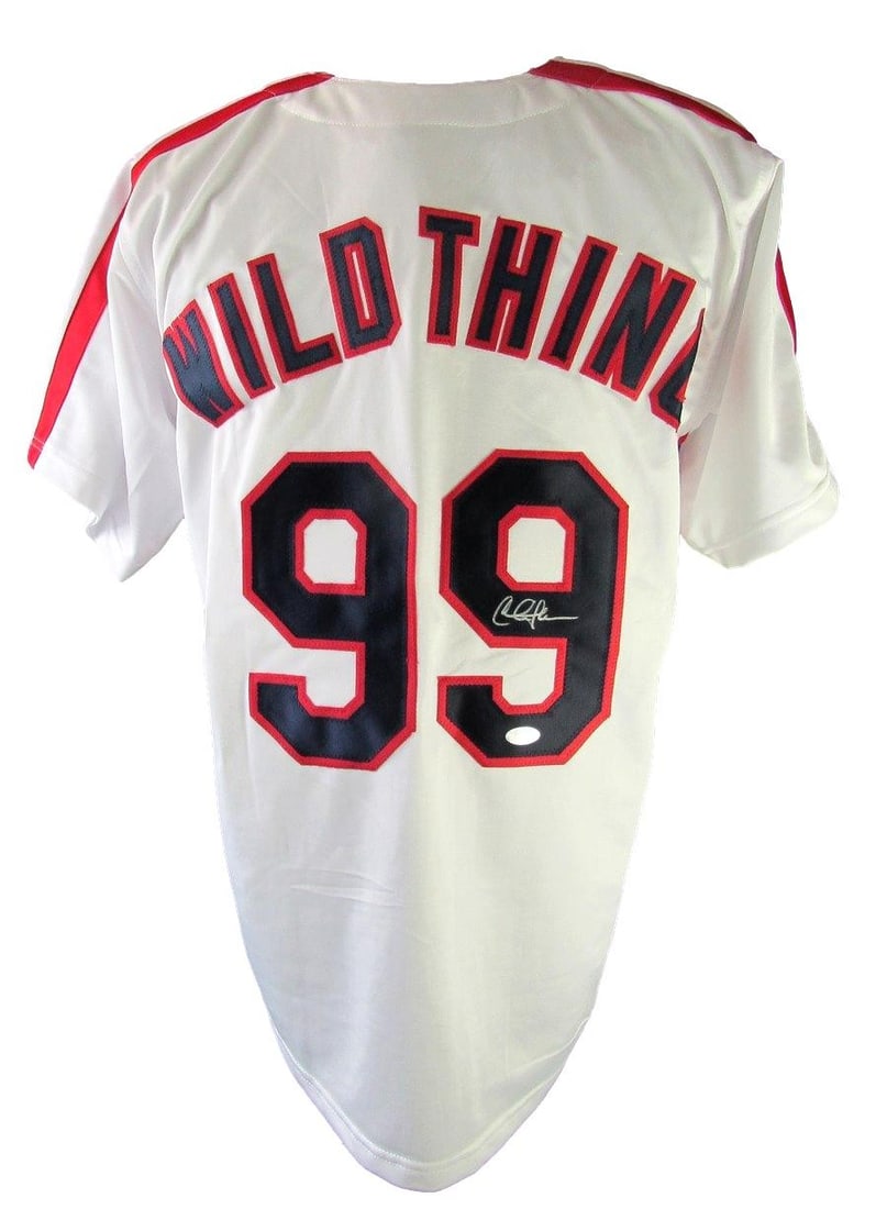 Custom Jersey Signed by Charlie Sheen Major League PSA/DNA Authenticated: Custom Jersey Signed by Charlie Sheen Major League PSA/DNA Authenticated This custom jersey features an authentic autograph by Charlie Sheen, well-known for his role in "Major League." The signature h