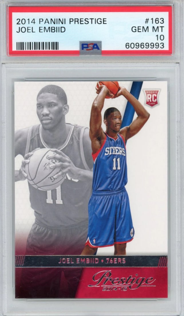 2014-15 Panini Prestige Joel Embiid Rookie Card PSA 10 Graded (1 of 2)