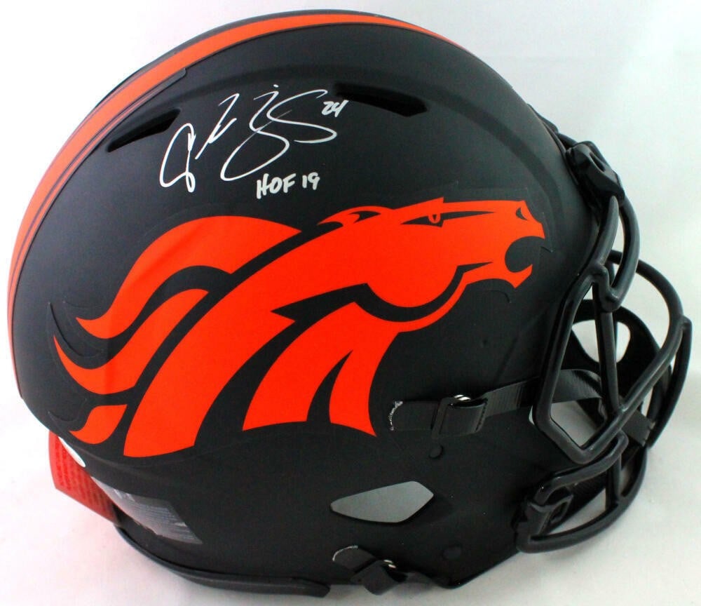 Champ Bailey Signed Denver Broncos Eclipse F/S Helmet Beckett Authenticated (1 of 6)