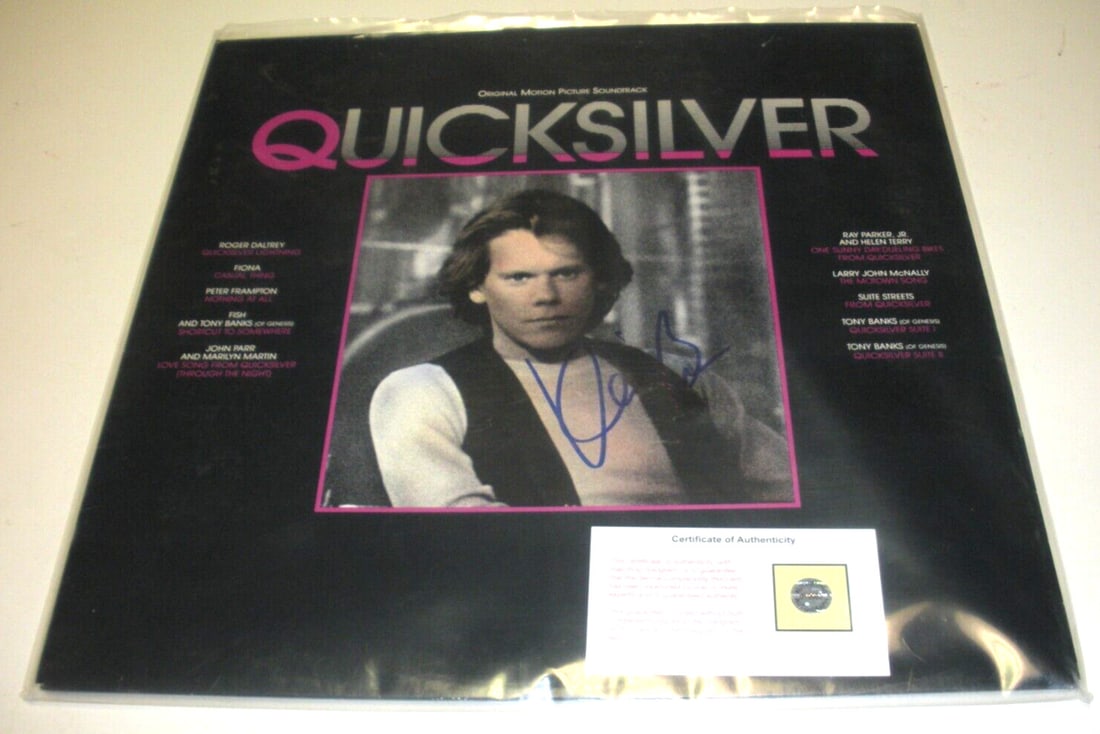 Kevin Bacon Signed LP Record Album with COA Acting Legend (1 of 1)