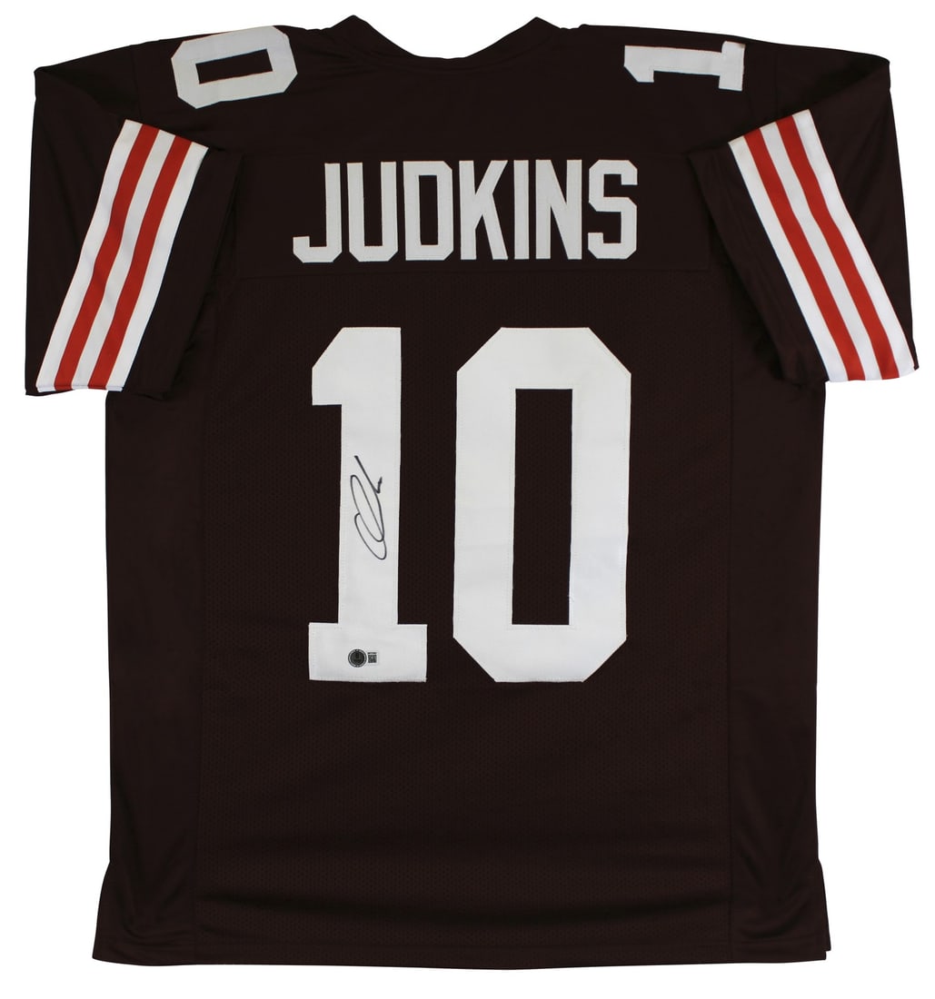 Quinshon Judkins Signed Cleveland Browns Pro Style Jersey BAS Witnessed (1 of 3)