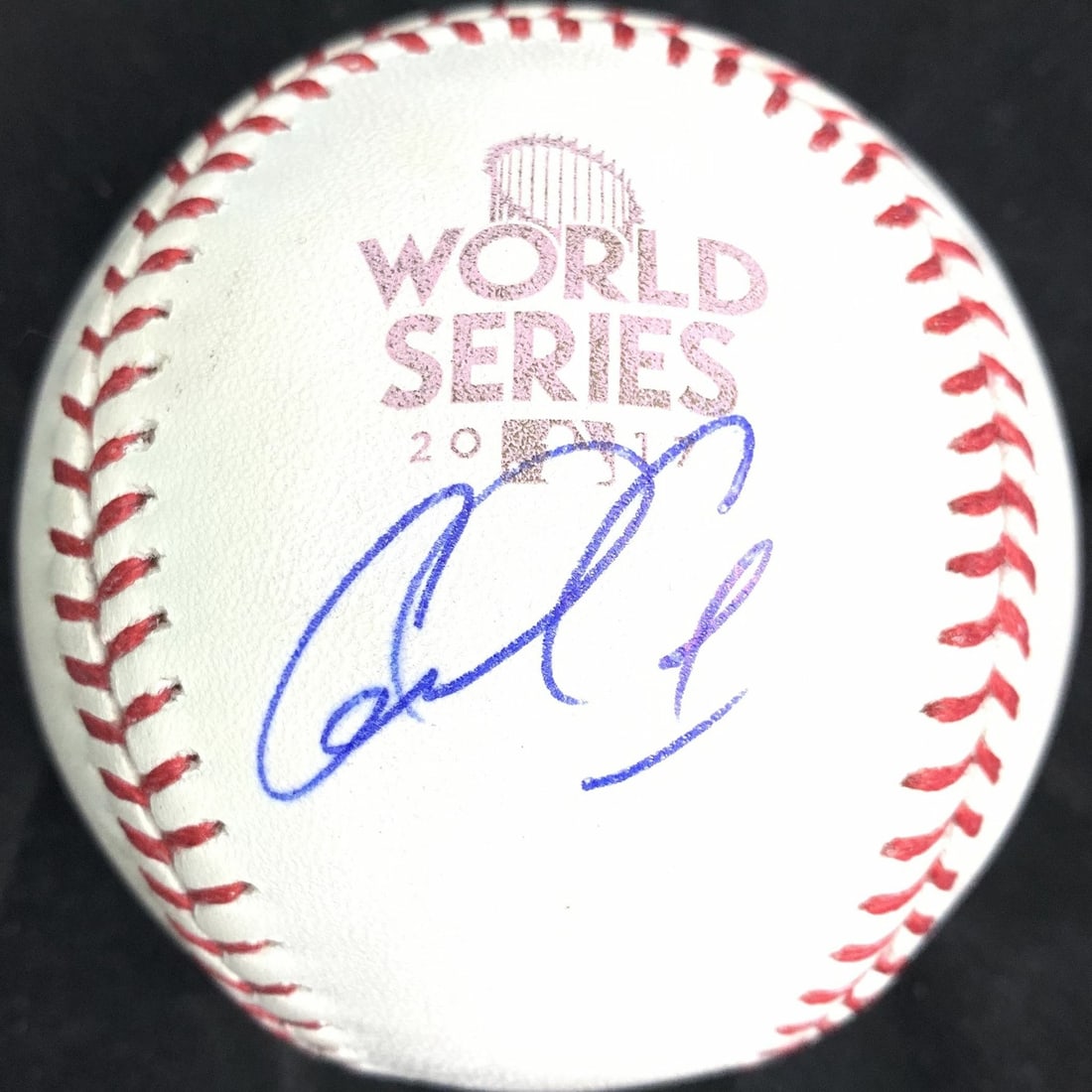 Carlos Correa Autographed 2017 WS Baseball PSA/DNA Houston Astros (1 of 2)