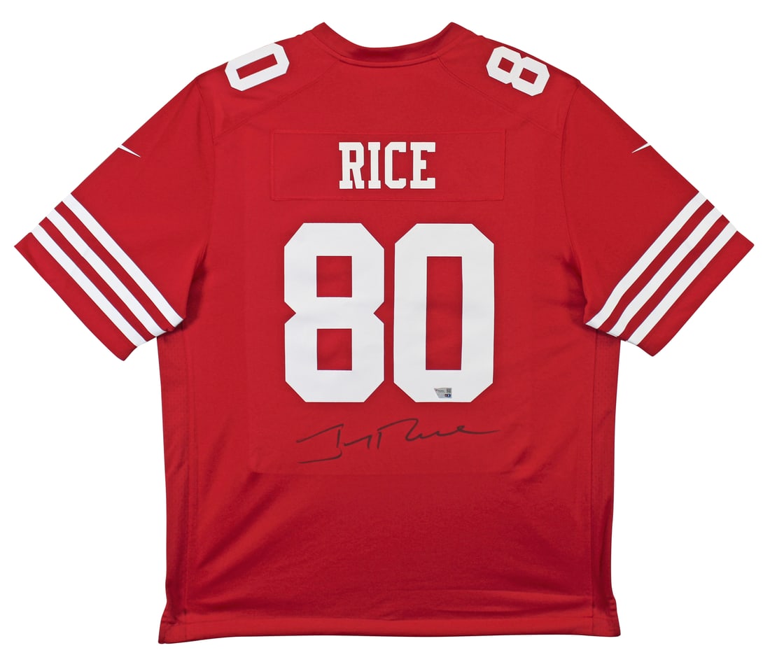 Jerry Rice Autographed Red Nike Game Jersey San Francisco 49ers Fanatics Certified (1 of 5)