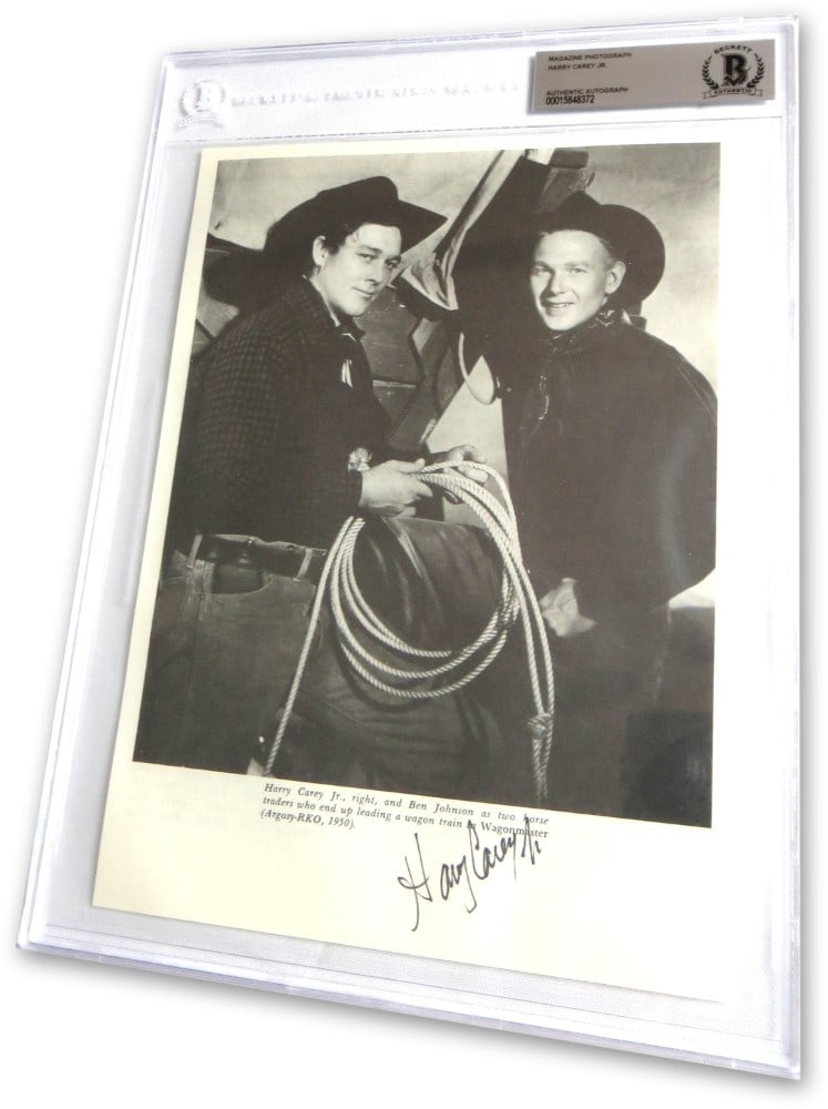 Harry Carey Jr. Autographed Magazine Photo 8.75 x 12 BAS Certified (1 of 3)