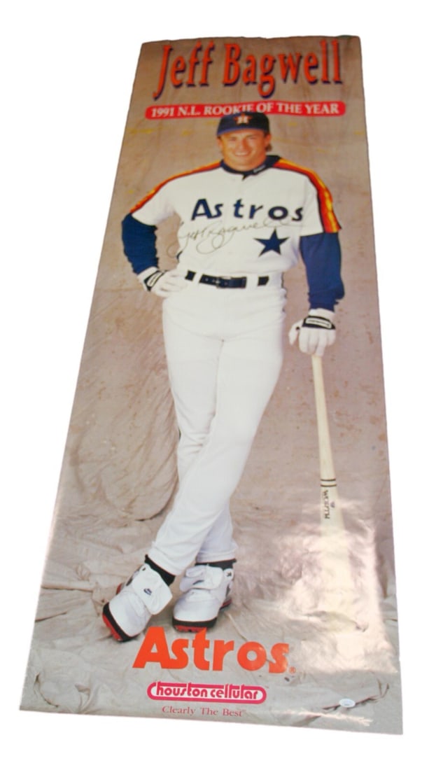 Jeff Bagwell Signed Houston Astros 6 FT Rookie Of The Year Poster JSA Authenticated (1 of 5)