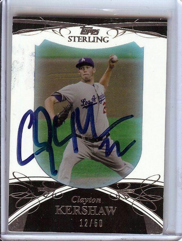 Clayton Kershaw 2010 Topps Sterling Autographed Card #9 Limited Edition 12/50 JSA Authenticated (1 of 3)