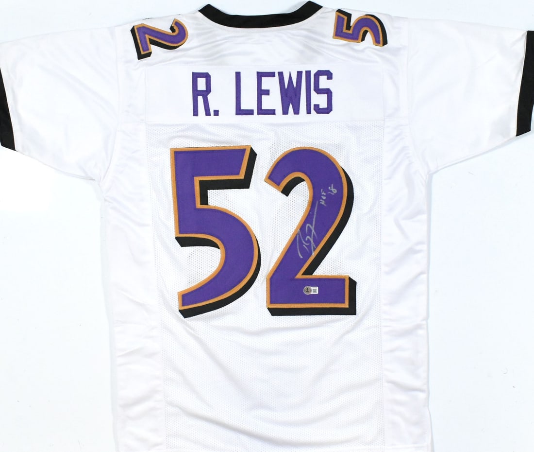 Ray Lewis Signed White Pro Style Jersey HOF Beckett W Hologram (1 of 3)