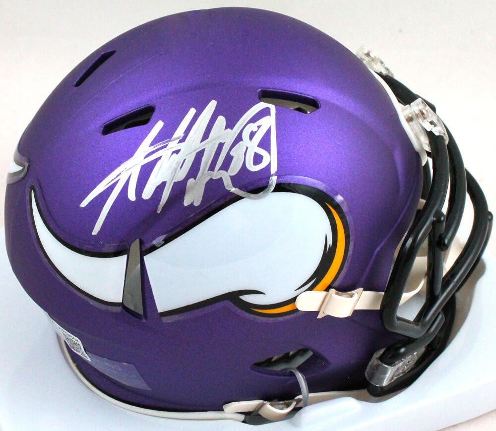 Adrian Peterson Signed Vikings Mini Helmet Beckett Authenticated (1 of 10)