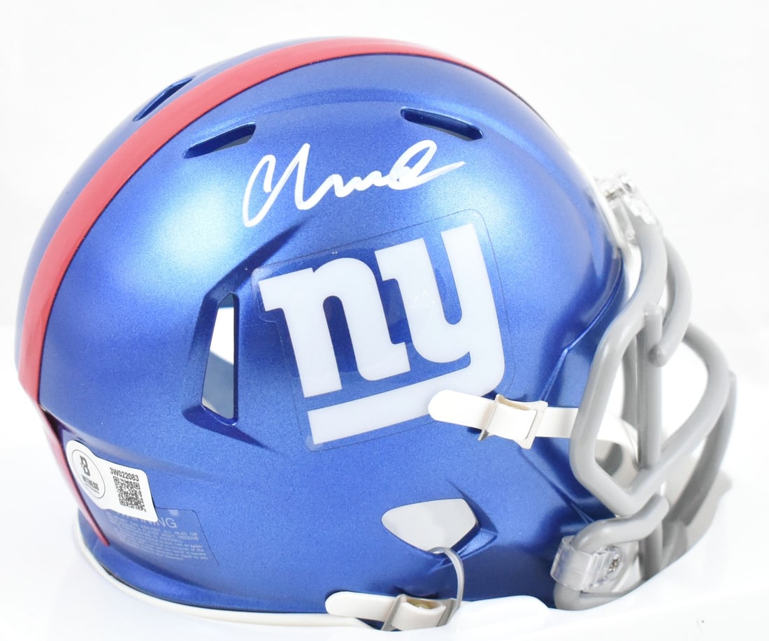 Abdul Carter Signed New York Giants Mini Helmet Beckett Authenticated (1 of 3)