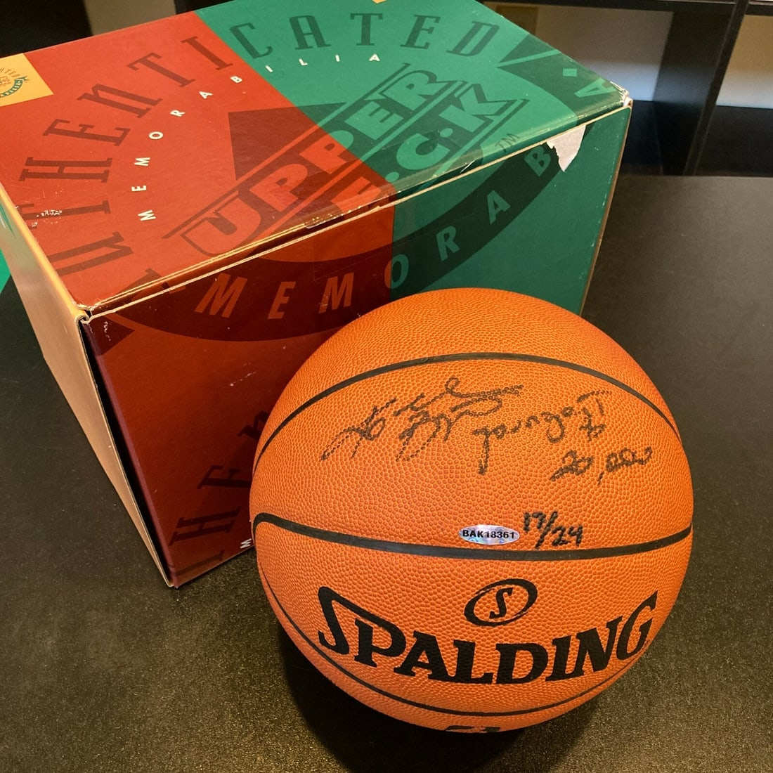 Kobe Bryant Signed Spalding NBA Ball With Youngest to 20000 Inscription UDA JSA COA: Kobe Bryant Signed Spalding NBA Ball With Youngest to 20000 Inscription UDA JSA COA This is an NBA Official Spalding Game Basketball signed by Kobe Bryant. The ball features Bryant's autograph along w