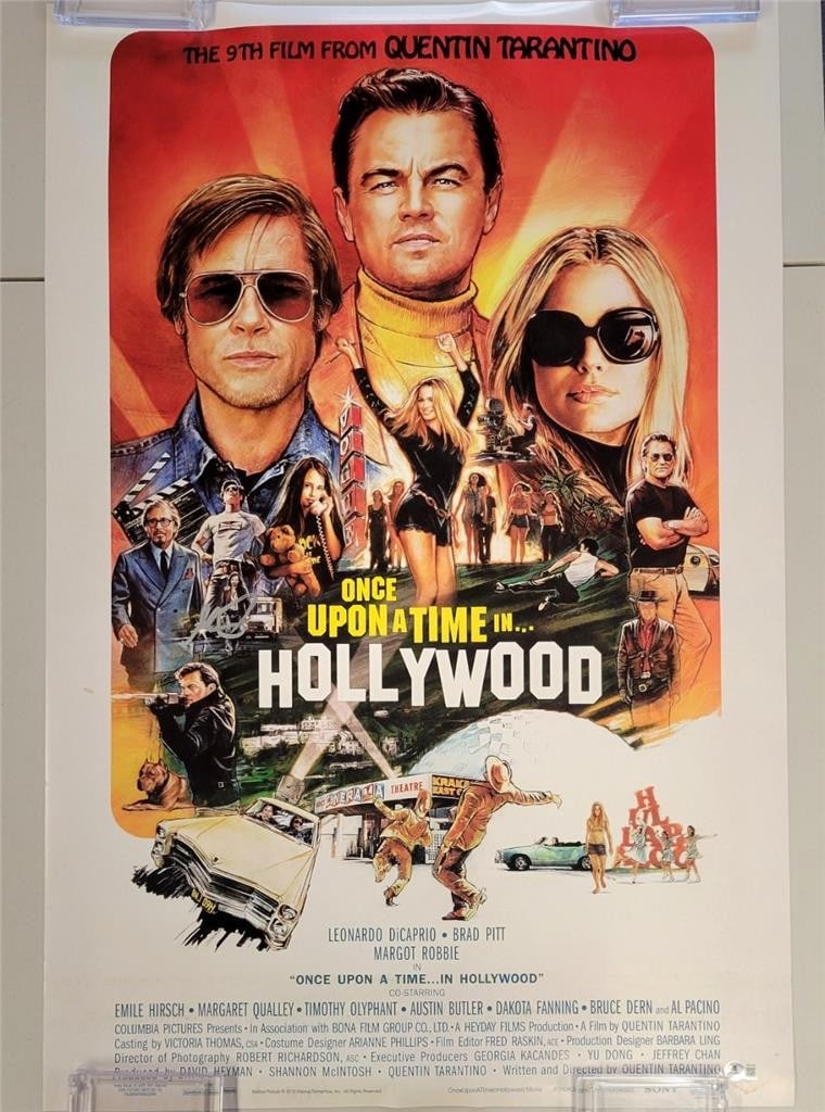 24x36 Once Upon a Time in Hollywood poster signed by Al Pacino Beckett authenticated (1 of 4)