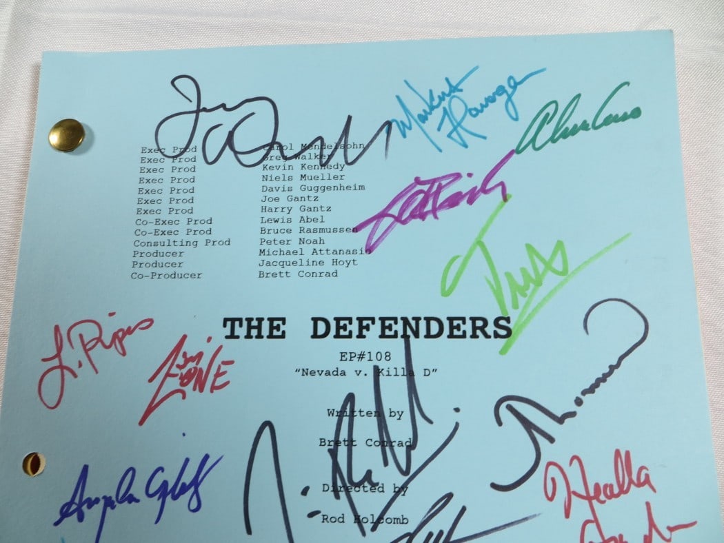 The Defenders Cast Signed Script with JSA Authentication - 2