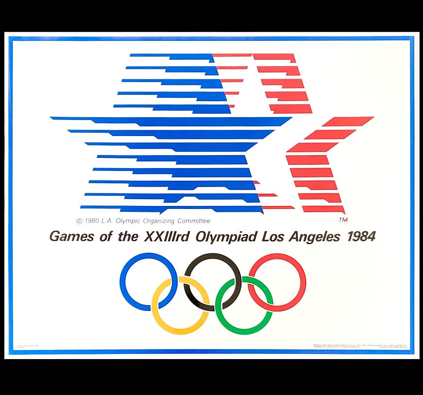 22x28 Star in Motion poster from 1984 Los Angeles Olympic Games (1 of 4)